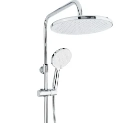 Swiss Aqua Technologies Colonne de douche XXL 250 avec mitigeur thermostatique, Douchette 3 jets, chrome (SATSSTKE)