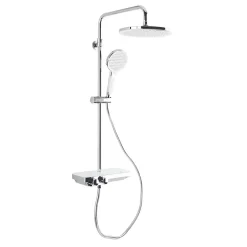 Swiss Aqua Technologies Colonne de douche avec mitigeur thermostatique et tête de douche XXL 255mm, Chrome (SATSSTPBCH)