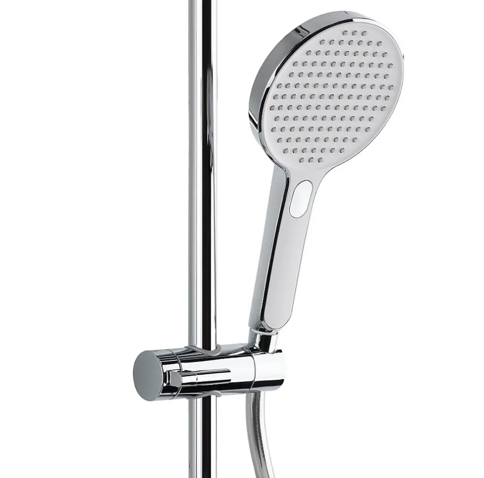 Swiss Aqua Technologies Colonne de douche avec mitigeur thermostatique et tête de douche XXL 255mm, Chrome (SATSSTPBCH)