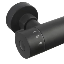 Hansgrohe Swiss Aqua Technologies Colonne de douche XXL 250 avec mitigeur thermostatique, Douchette 3 jets, noir mat (SATSSTKEC)