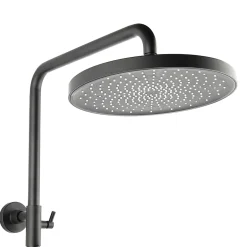 Hansgrohe Swiss Aqua Technologies Colonne de douche XXL 250 avec mitigeur thermostatique, Douchette 3 jets, noir mat (SATSSTKEC)