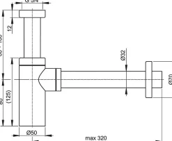 Swiss Aqua Technologies Ensemble lave-mains suspendu avec trou pour robinetterie 40.5x20.5 + Siphon (SATBRE4020SL-SET2)
