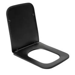 Swiss Aqua Technologies Infinitio Abattant de WC rectangulaire, Avec frein de chute, Noir (SATINFP12BKM)* Abattant Wc