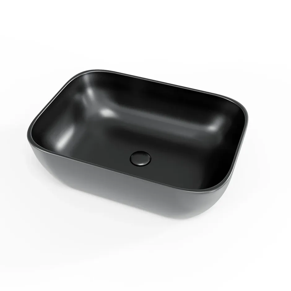Swiss Aqua Technologies Infinitio Vasque à poser 45,5x32,5 cm, sans trop-plein, Noir mat (SATINF4532BKM)