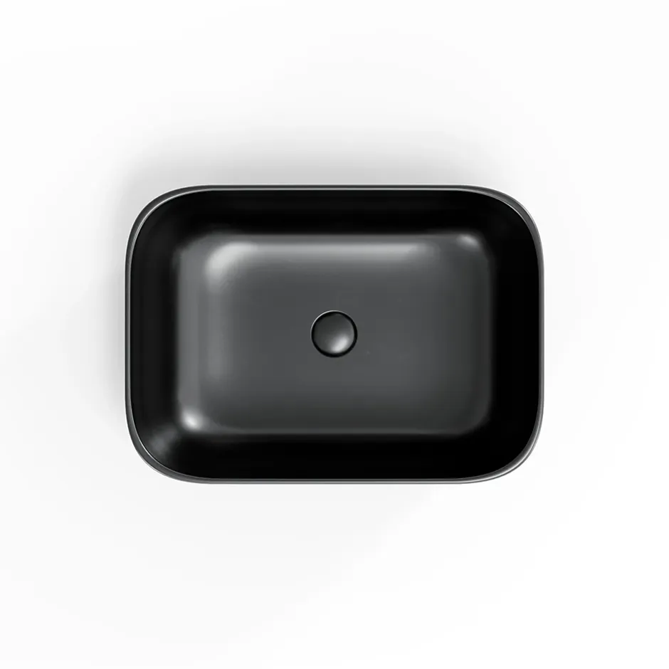 Swiss Aqua Technologies Infinitio Vasque à poser 45,5x32,5 cm, sans trop-plein, Noir mat (SATINF4532BKM)