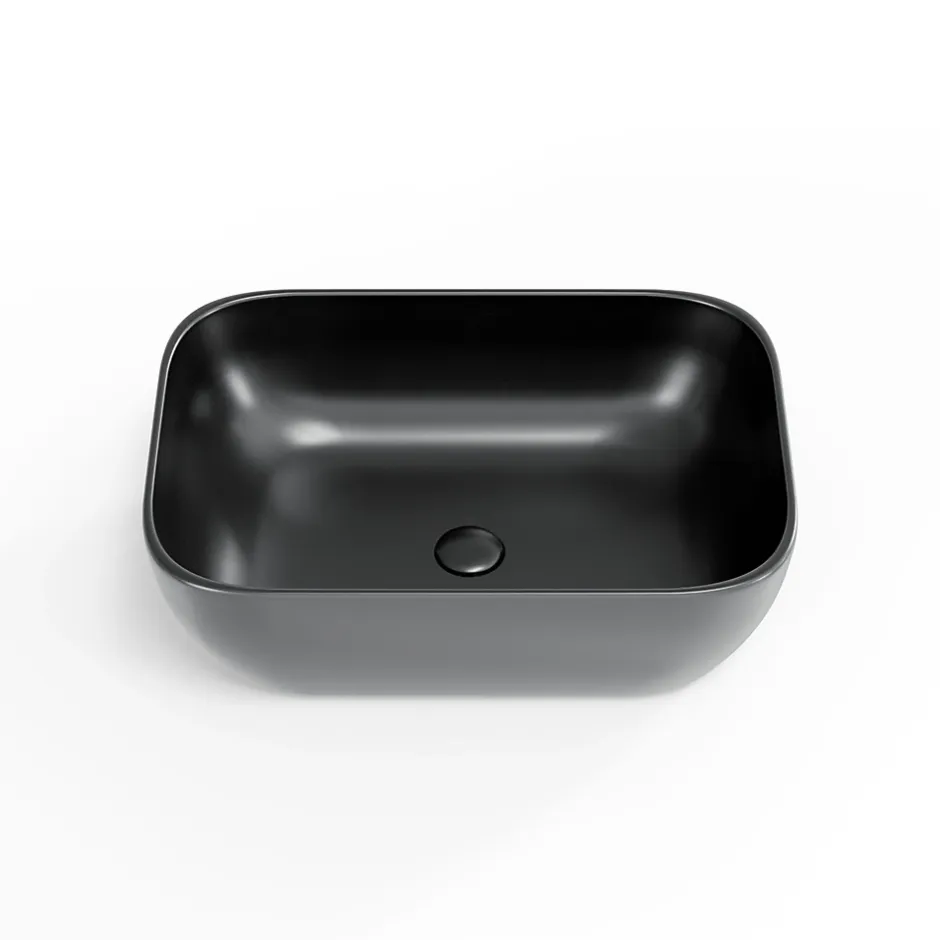 Swiss Aqua Technologies Infinitio Vasque à poser 45,5x32,5 cm, sans trop-plein, Noir mat (SATINF4532BKM)