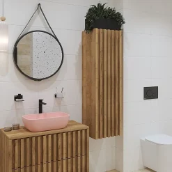 Swiss Aqua Technologies Mood mitigeur lavabo XL avec levier sans tirette, G3/8, Noir mat (SATBSMOOD285C)* Robinet Lavabo Et Vasque