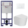 Swiss Aqua Technologies Pack WC bâti-support autoportant SAT + WC suspendu sans bride Ceramia + abattant SoftClose* Wc Suspendu