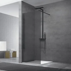 Swiss Aqua Technologies Paroi de douche à l'italienne 97x200cm Walk-in, verre fumé (SIKOWI100KS)* Paroi De Douche
