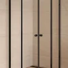 Swiss Aqua Technologies SAT PROJECT Douche 80x80cm coulissante avec profilé noir mat (SATPROMUQ80CT)* Porte De Douche