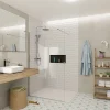 Swiss Aqua Technologies Walk-in 110x200cm paroi Crystal Glass 8 mm anticalcaire+bras et profilés chrome brillant SATBWI110PR