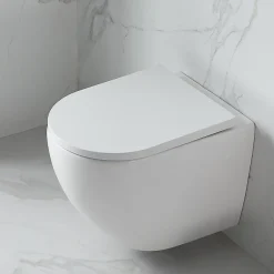 Swiss Aqua Technologies WC suspendu sans bride Tornado Quiet et fixations invisibles, abattant frein de chute (SAT67010RTORP)