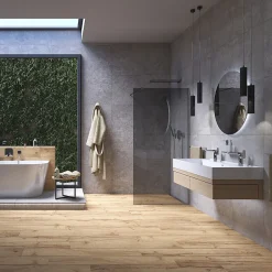 Swiss Aqua Technologies Walk-in Set Paroi de douche 77x200cm fixe en verre fumé + Bras de montage + Profilé, Noir (WI80KS-SET)