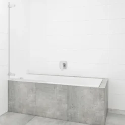 Swiss Aqua Technologies 150x80 cm TGD NEW Pare-baignoire pivotant en verre, orientation gauche et droite, chrome (SATTGVZO150CRT)