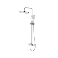 Swiss Aqua Technologies Système de douche mural avec mitigeur monocommande + douche de tête + douchette à main 3 jets, chrome (SATSSPKNEW)* Colonne De Douche Mécanique