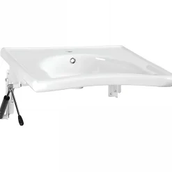 Sanindusa Système d'inclinaison pneumatique pour lavabo PMR droit NewWCCare blanc