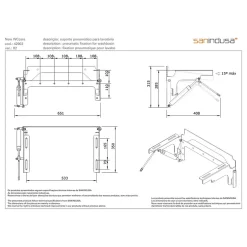 Sanindusa Système d'inclinaison pneumatique pour lavabo PMR droit NewWCCare blanc