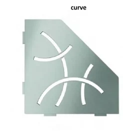 Schluter Tablette murale de douche Shelf- ES 2 CURVE - Coloris: Ivoire - Finition structurée - 195 x195 mm* Etagère Salle De Bains