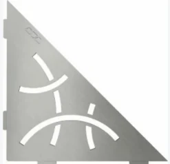Schluter Tablettes d'angle de douche Shelf- E-S1 - FLORAL - Acier inoxydable inox brossé - 210 x 210 mm* Etagère Salle De Bains