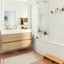 Jacob Delafon Tablier bain douche Bastille installation en niche blanc brillant* Tablier Et Habillage De Baignoire