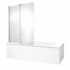 Jacob Delafon Tablier bain pour baignoires rectangulaires installation angle 180 x 90 x 60cm Blanc Mat + Pare bain Malice
