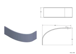 Tablier de baignoire d'angle Horyn L. 150 cm x l. 90 cm blanc