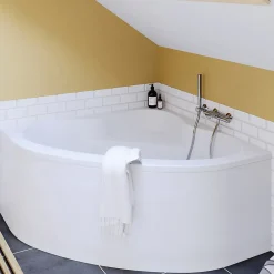 Tablier de baignoire d'angle Horyn L. 130 cm blanc