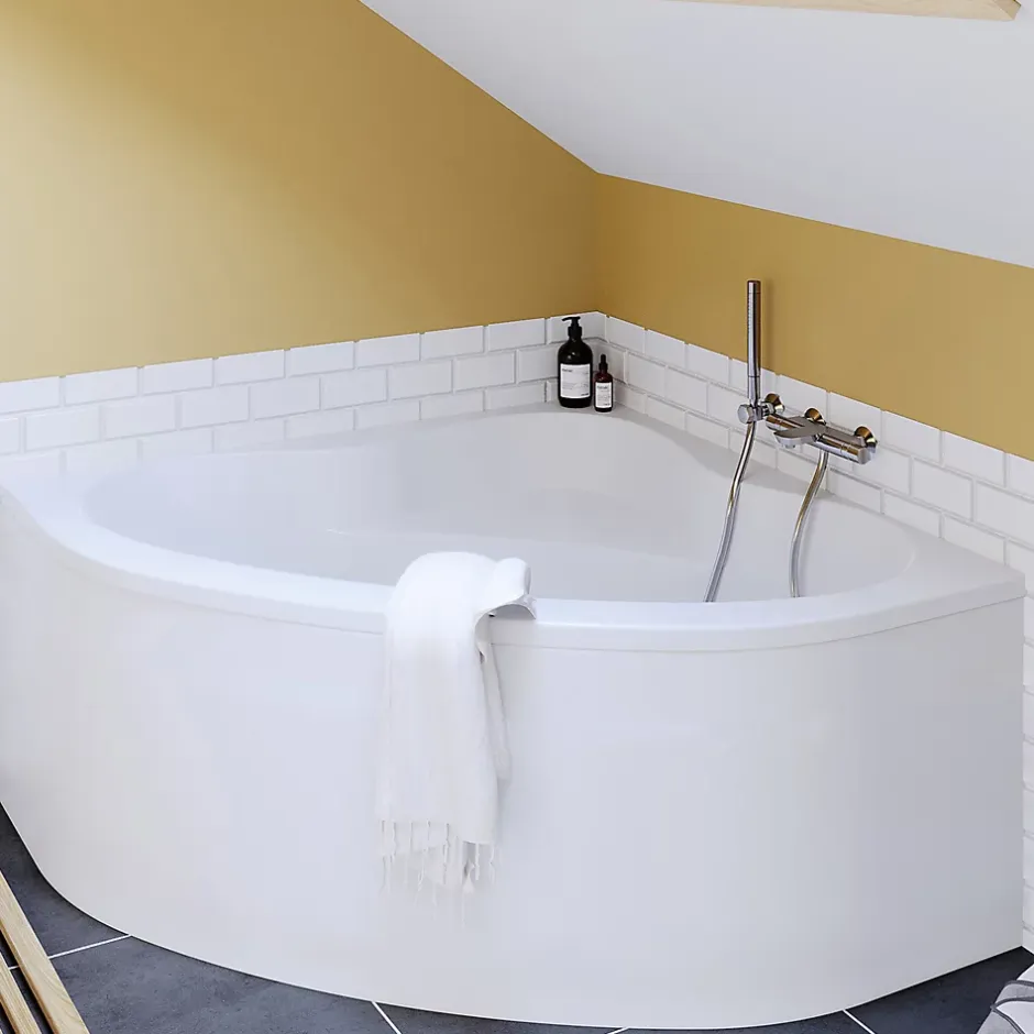 Tablier de baignoire d'angle Horyn L. 130 cm blanc