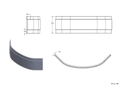 Tablier de baignoire d'angle Horyn L. 130 cm blanc