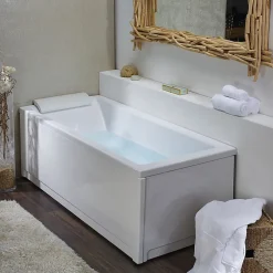 Valentin Tablier de baignoire frontal pour baignoire droite 170 x 75 cm, blanc,