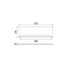 Valentin Tablier de baignoire frontal pour baignoire droite 170 x 75 cm, blanc,