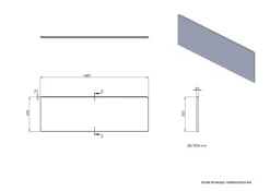 Balneo Tablier de baignoire frontal blanc Panel 160 cm