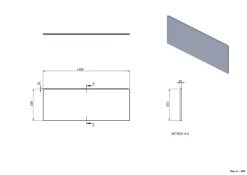 Balneo Tablier de baignoire frontal blanc Panel 140 cm