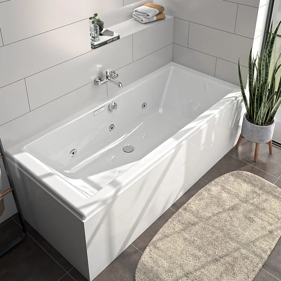 Allibert Tablier de baignoire frontal blanc Fix'alu 180 cm* Tablier Et Habillage De Baignoire