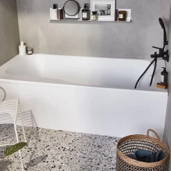 Jacob Delafon Tablier de baignoire installation en niche blanc mat + pare bain Malice