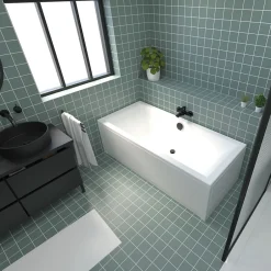 Valentin Tablier de baignoire latéral pour baignoire droite 180 x 80 cm, blanc,