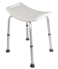 Godonnier Tabouret de douche avec poignées, hauteur réglable, blanc,* Siège De Douche
