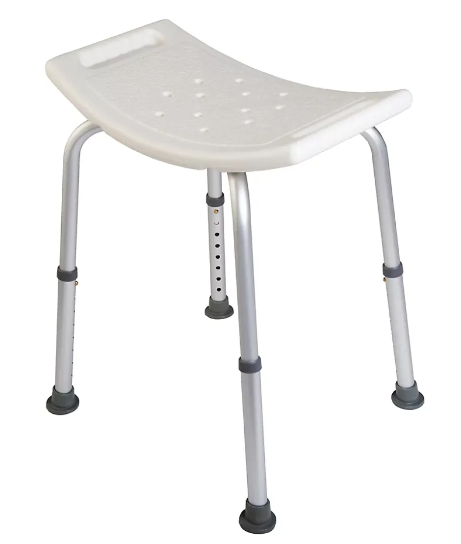 Godonnier Tabouret de douche avec poignées, hauteur réglable, blanc,* Siège De Douche
