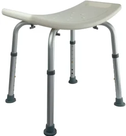 Godonnier Tabouret de douche avec poignées, hauteur réglable, blanc,* Siège De Douche