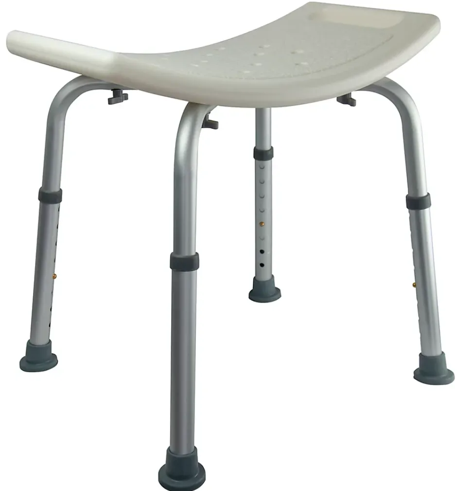 Godonnier Tabouret de douche avec poignées, hauteur réglable, blanc,* Siège De Douche