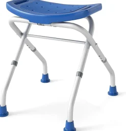 Giantex Tabouret de Douche, Banc de Douche avec Poignées, Charge 150 kg, pour Personnes Âgées, Handicapées, Enceintes, Bleu* Siège De Douche