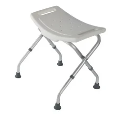 Generique Tabouret de douche, Identités 812031, Chaise de douche, courbé pliant blanc, pliable pour le ranger et le transporter facilement* Siège De Douche