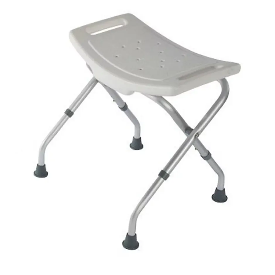 Generique Tabouret de douche, Identités 812031, Chaise de douche, courbé pliant blanc, pliable pour le ranger et le transporter facilement* Siège De Douche