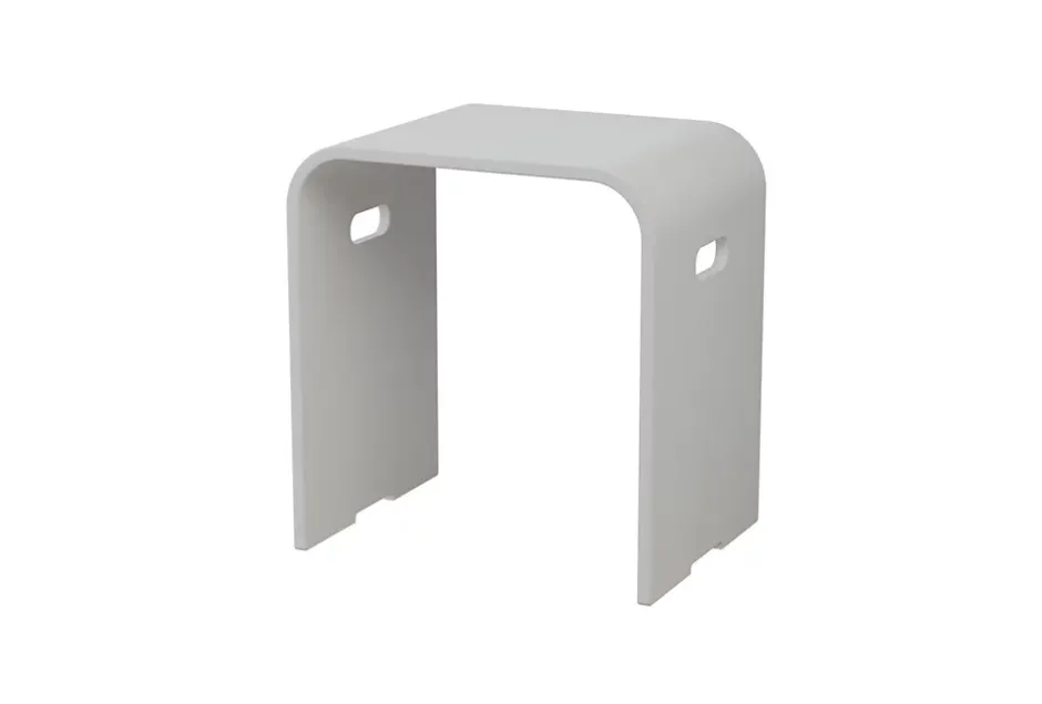 Bernstein Tabouret de douche PB4002 en fonte minérale - blanc mat* Siège De Douche