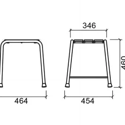 Sanindusa Tabouret de douche PMR normes handicapé WcCare charge 150kg blanc* Siège De Douche