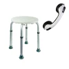 Pellet Tabouret de douche PMR Essentiel rond hauteur réglable + Barre à ventouse de maintien PMR 30 cm