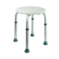 Pellet Tabouret de douche PMR Essentiel rond hauteur réglable + Barre à ventouse de maintien PMR 30 cm