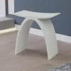 Bernstein Tabouret de douche Siège baignoire antidérapant, Chaise salle de bain waterproof fonte minérale - 43x43x23,5cm (LxHxP) - PB4001* Siège De Douche
