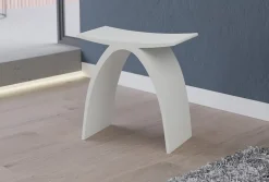 Bernstein Tabouret de douche Siège baignoire antidérapant, Chaise salle de bain waterproof fonte minérale - 43x43x23,5cm (LxHxP) - PB4001* Siège De Douche