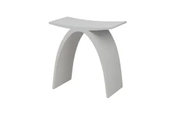 Bernstein Tabouret de douche Siège baignoire antidérapant, Chaise salle de bain waterproof fonte minérale - 43x43x23,5cm (LxHxP) - PB4001* Siège De Douche